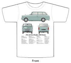 Ford Anglia 105E Deluxe Estate 1961-65 T-shirt Front